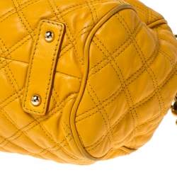 Pre Owned Marc Jacobs Yellow Quilted Leather Stam Shoulder Bag