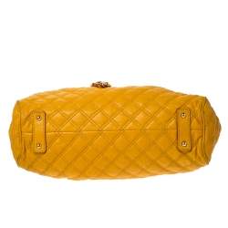 Pre Owned Marc Jacobs Yellow Quilted Leather Stam Shoulder Bag