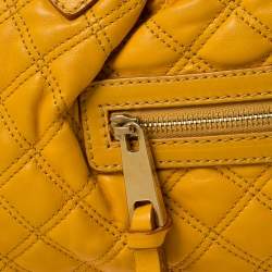Pre Owned Marc Jacobs Yellow Quilted Leather Stam Shoulder Bag