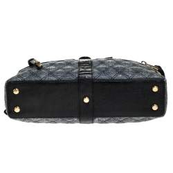 Pre Owned Marc Jacobs Black/Blue Quilted Leather Venetia Satchel