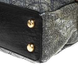 Pre Owned Marc Jacobs Black/Blue Quilted Leather Venetia Satchel