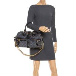 Pre Owned Marc Jacobs Black/Blue Quilted Leather Venetia Satchel