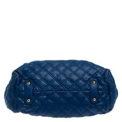 Pre Owned Marc Jacobs Blue Quilted Leather Stam Bag