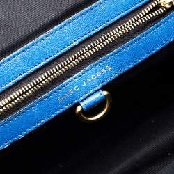 Pre Owned Marc Jacobs Blue Quilted Leather Stam Bag