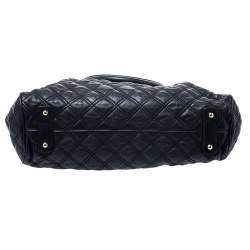 Pre Owned Marc Jacobs Black Quilted Leather Stam Satchel