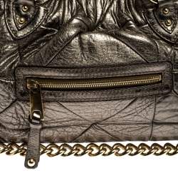 Pre Owned Marc Jacobs Metallic Quilted Leather Stam Shoulder Bag