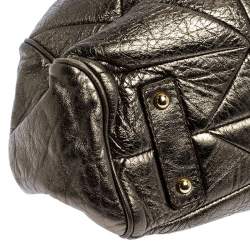 Pre Owned Marc Jacobs Metallic Quilted Leather Stam Shoulder Bag