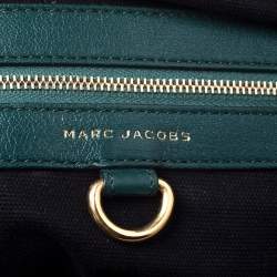 Pre Owned Marc Jacobs Dark Green Quilted Leather Bruna Belted Tote