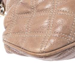 Pre Owned Marc Jacobs Beige Quilted Leather Little Stam Shoulder Bag
