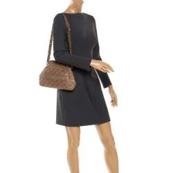 Pre Owned Marc Jacobs Beige Quilted Leather Little Stam Shoulder Bag