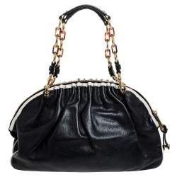 Pre Owned Marc Jacobs Black Leather Capra Satchel