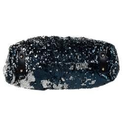 Pre Owned Marc Jacobs Blue/Black Sequin New York Rocker Stam Shoulder Bag