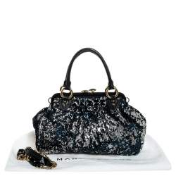 Pre Owned Marc Jacobs Blue/Black Sequin New York Rocker Stam Shoulder Bag