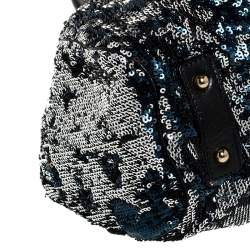 Pre Owned Marc Jacobs Blue/Black Sequin New York Rocker Stam Shoulder Bag