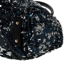 Pre Owned Marc Jacobs Blue/Black Sequin New York Rocker Stam Shoulder Bag