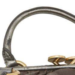 Marc Jacobs Grey/Silver Quilted Leather Stam Shoulder Bag