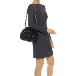 Pre Owned Marc Jacobs Black Leather Mini Stam Shoulder Bag