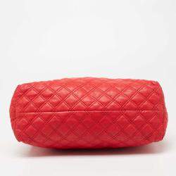 Marc Jacobs Coral Red Quilted Leather Rio Satchel