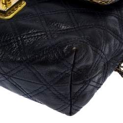 Marc Jacobs Navy Blue Quilted Leather Flap Crossbody Bag