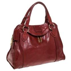 Marc Jacobs Red Leather Wellington Fulton Satchel 