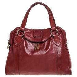 Marc Jacobs Red Leather Wellington Fulton Satchel 