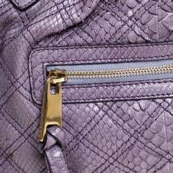 Marc Jacobs Purple Quilted Python Stam Satchel