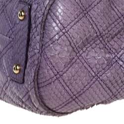 Marc Jacobs Purple Quilted Python Stam Satchel