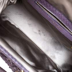 Marc Jacobs Purple Quilted Python Stam Satchel