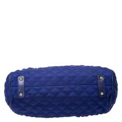 Pre Owned Marc Jacobs Blue Quilted Neoprene and Leather Stam Shoulder Bag