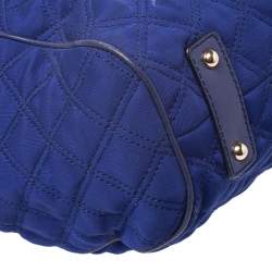 Pre Owned Marc Jacobs Blue Quilted Neoprene and Leather Stam Shoulder Bag