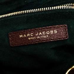 Pre Owned Marc Jacobs Gold Snakeskin Stam Satchel