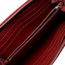 Marc Jacobs Red Studded Leather Zip Around Continental Wallet