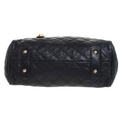 Marc Jacobs Black Quilted Leather Mini Stam Satchel