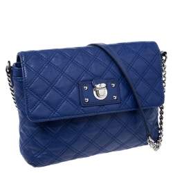 Pre Owned Marc Jacobs Blue Quilted Leather Day to Night Single Shoulder Bag