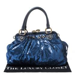 Marc Jacobs Blue Sequin New York Rocker Stam Shoulder Bag
