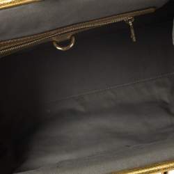Pre Owned Marc Jacobs Metallic Gold Leather Stam Satchel