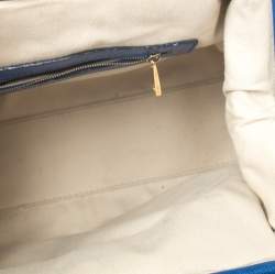 Pre Owned Marc Jacobs Blue Quilted Leather Stam Satchel