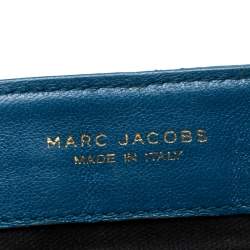 Pre Owned Marc Jacobs Blue Quilted Leather Large Baroque Single Shoulder Bag