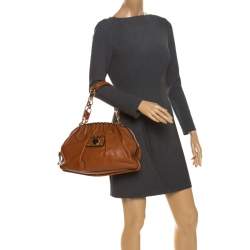 Pre Owned Marc Jacobs Tan Leather Capra Satchel