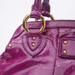 Marc Jacobs Alyona Purple Patent Leather Satchel