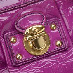 Marc Jacobs Alyona Purple Patent Leather Satchel