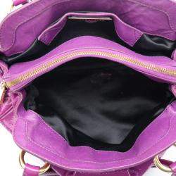 Marc Jacobs Alyona Purple Patent Leather Satchel