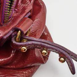 Marc Jacobs Alyona Purple Patent Leather Satchel