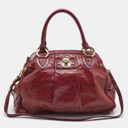 Marc Jacobs Alyona Purple Patent Leather Satchel