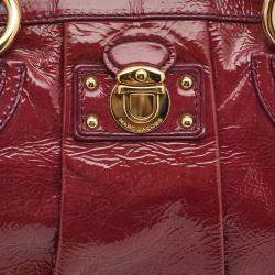 Marc Jacobs Alyona Purple Patent Leather Satchel