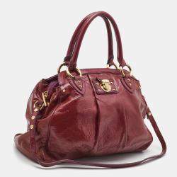 Marc Jacobs Alyona Purple Patent Leather Satchel