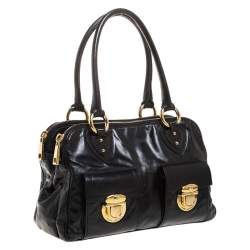 Pre Owned Marc Jacobs Black Leather Blake Satchel