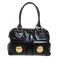 Pre Owned Marc Jacobs Black Leather Blake Satchel