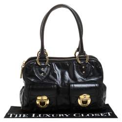 Pre Owned Marc Jacobs Black Leather Blake Satchel
