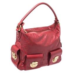 Pre Owned Marc Jacobs Red Leather Multi Pocket Shoulder Bag